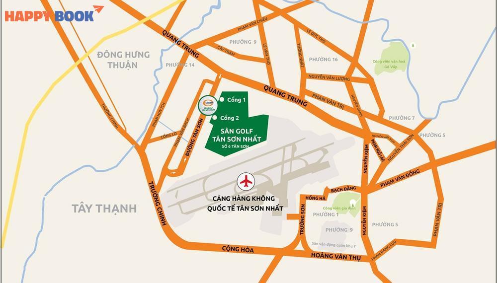 Các hướng đi phổ biến đến sân bay Tân Sơn Nhất