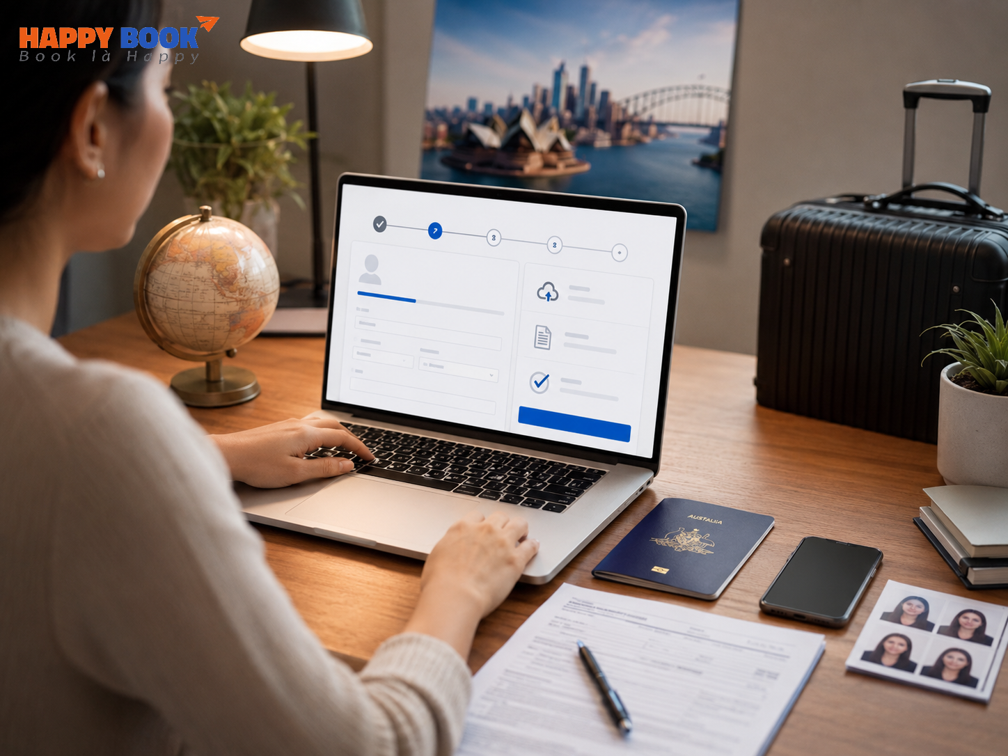 Cách nộp visa Úc online từng bước chi tiết