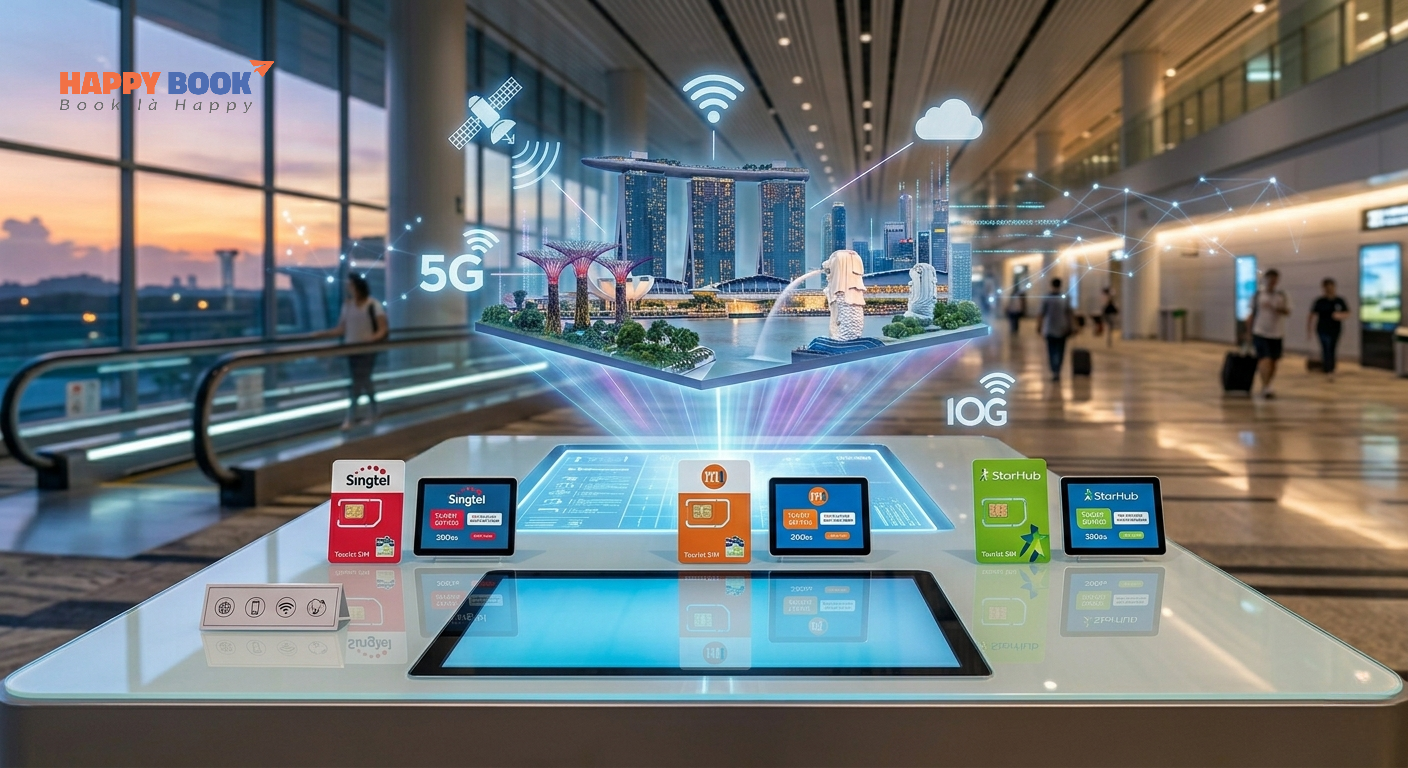 C&aacute;c địa điểm mua sim du lịch Singapore