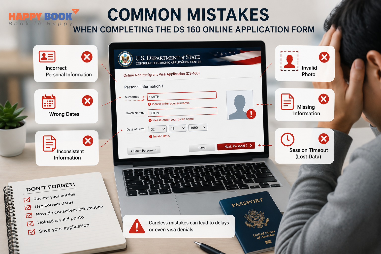 Common Mistakes When Completing the DS 160 Online Application Form