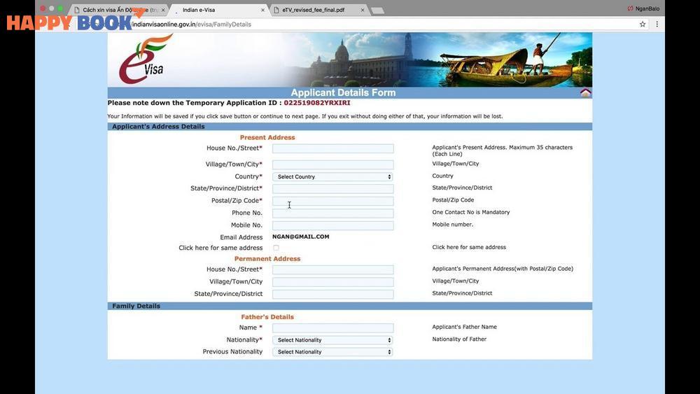 Hướng dẫn xin visa Ấn Độ online 
