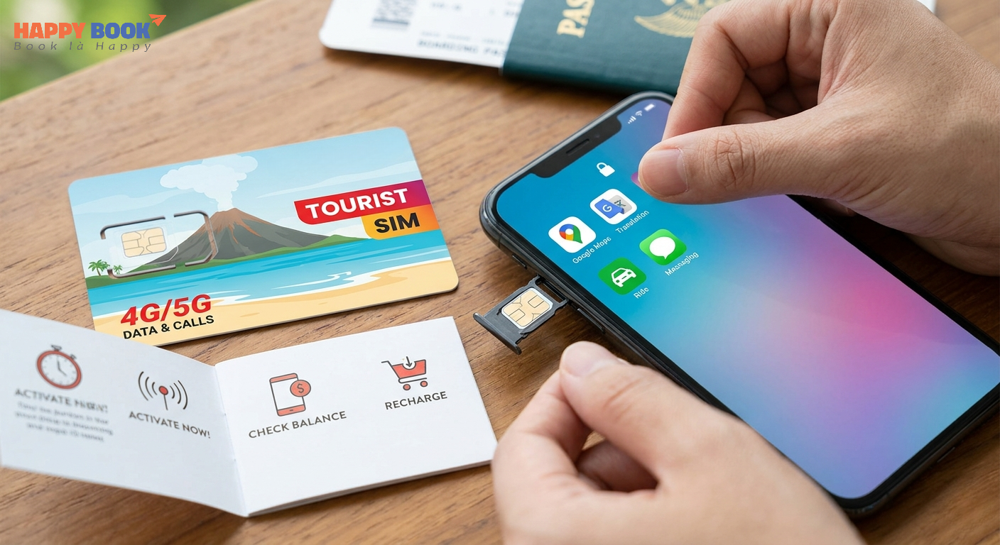 Hướng dẫn sử dụng sim Indonesia