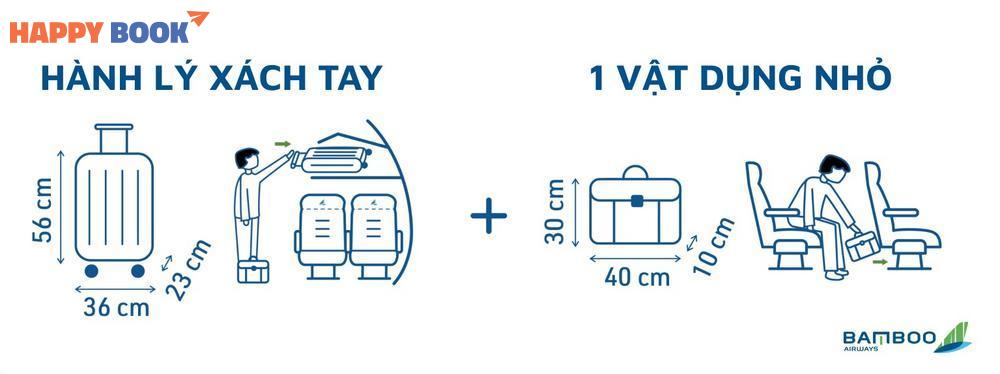 Quy định kích thước hành lý xách tay của Bamboo Airways