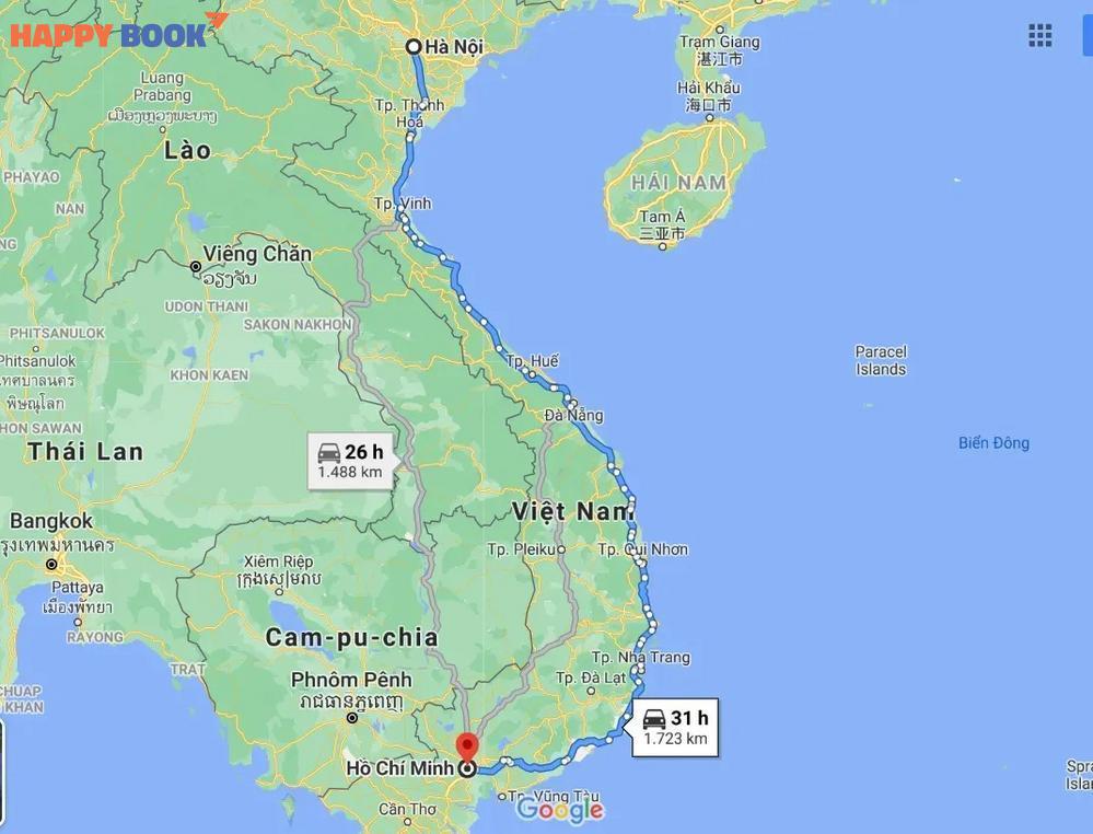Tổng quan về khoảng cách Hà Nội Hồ Chí Minh