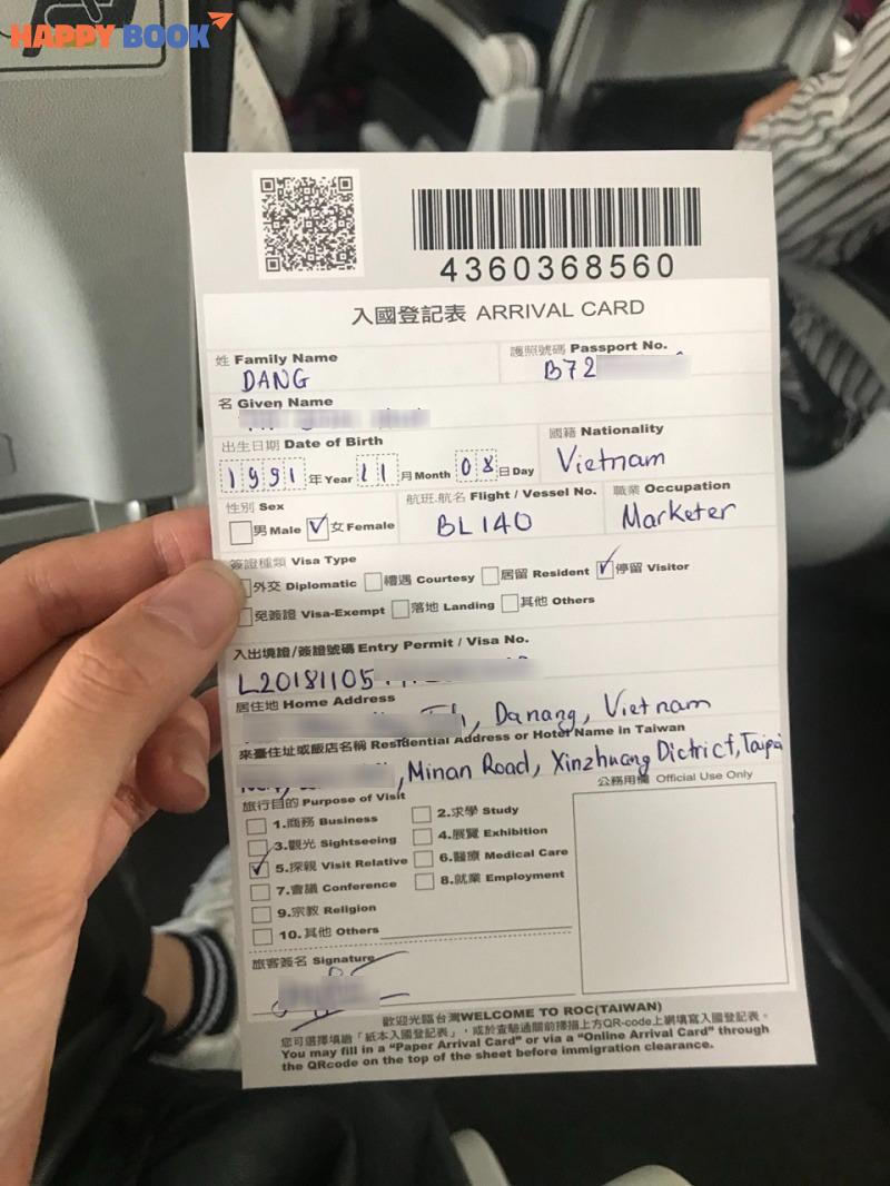 Thông tin tổng quan tờ khai nhập cảnh Hongkong