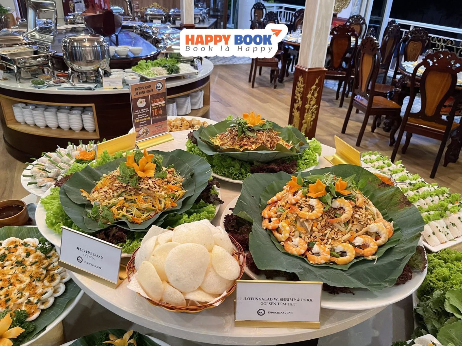 Thực đơn trên du thuyền Nữ Hoàng Đông Dương