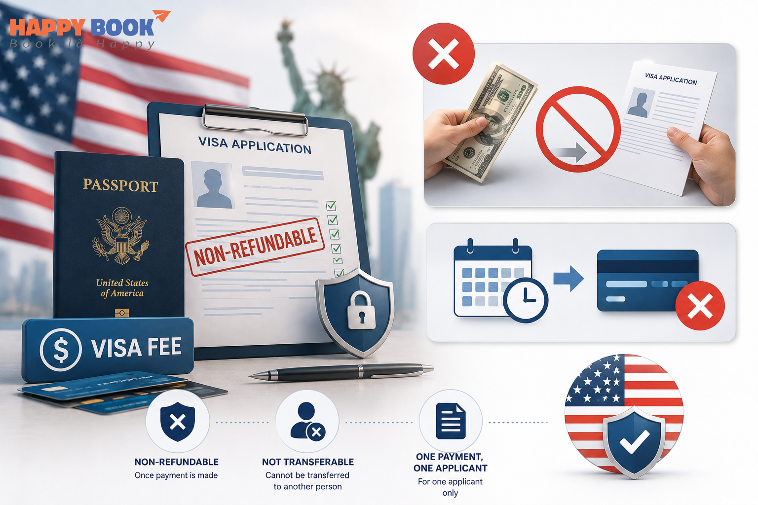 US Visa Fees Are Non-Refundable and Non-Transferable&nbsp;