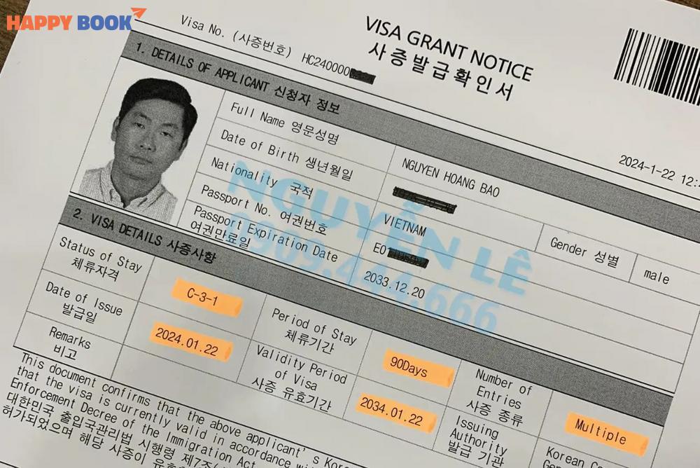 Visa H&agrave;n Quốc 10 năm chỉ được cấp cho một số đối tượng